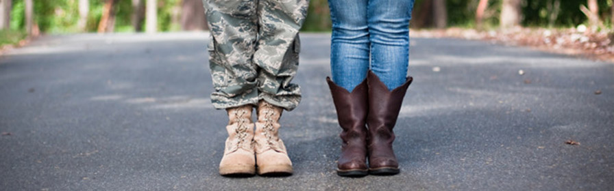 Military Couple and Boots