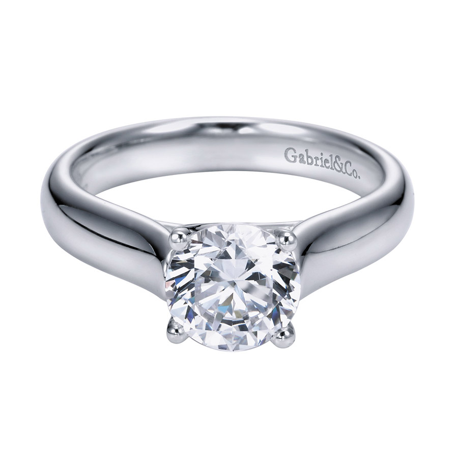 Gabriel Platinum Contemporary Engagement Ring ER6602PTJJJ