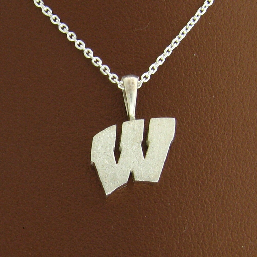UW Motion "W" Sterling Silver Pendant - Small