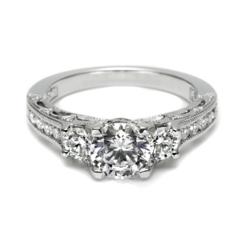 Tacori Crescent Platinum Engagement Ring HT25126512X
