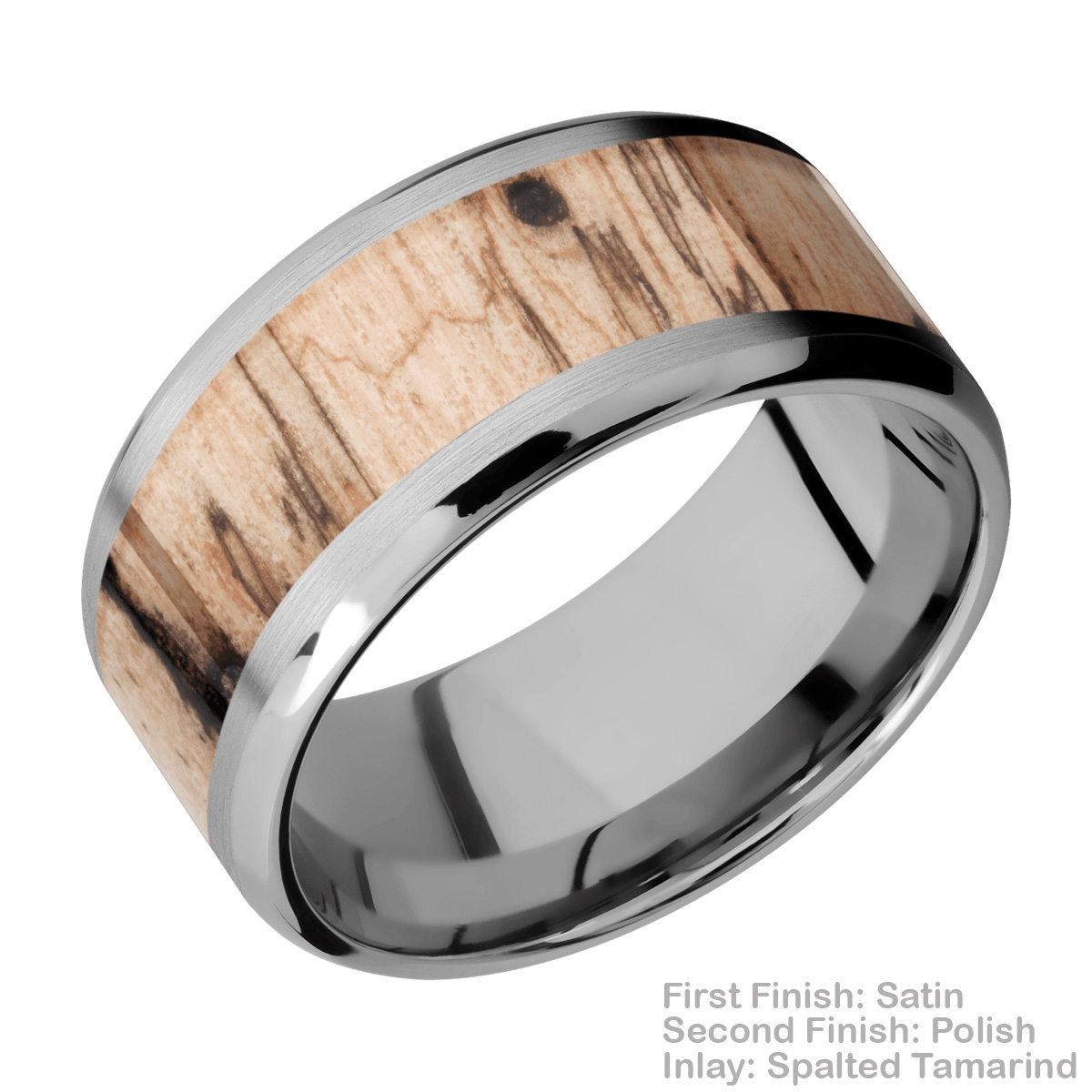 Lashbrook 10B17(NS)/HARDWOOD Titanium Wedding Ring or Band
