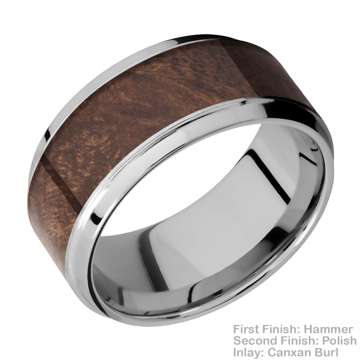 Lashbrook 10B17(S)/HARDWOOD Titanium Wedding Ring or Band
