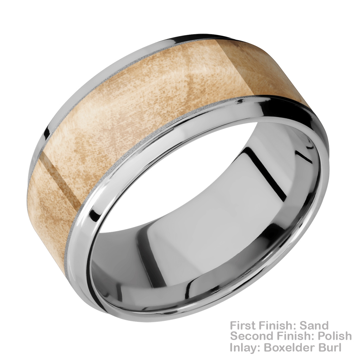 Lashbrook 10B17(S)/HARDWOOD Titanium Wedding Ring or Band