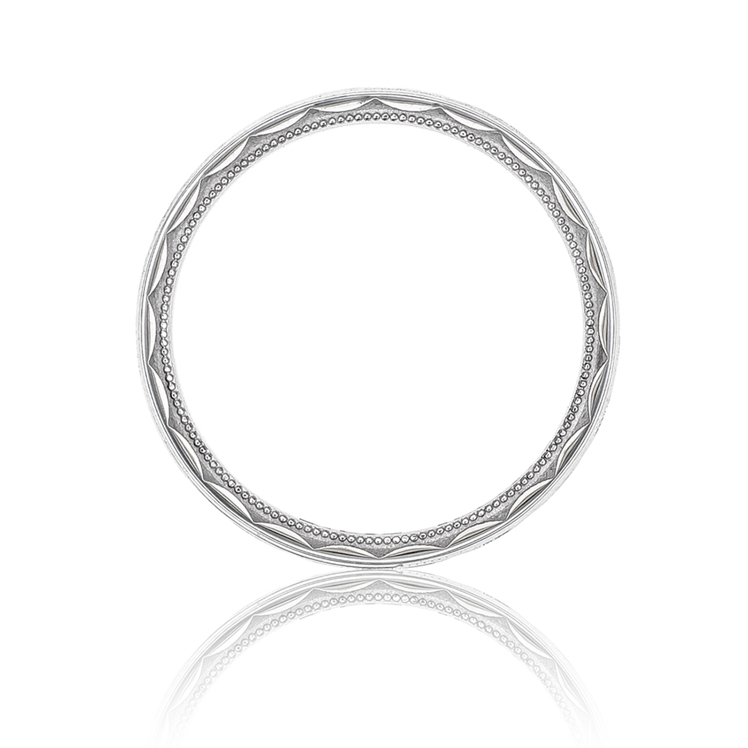 113-5W Platinum Tacori Sculpted Crescent Wedding Ring