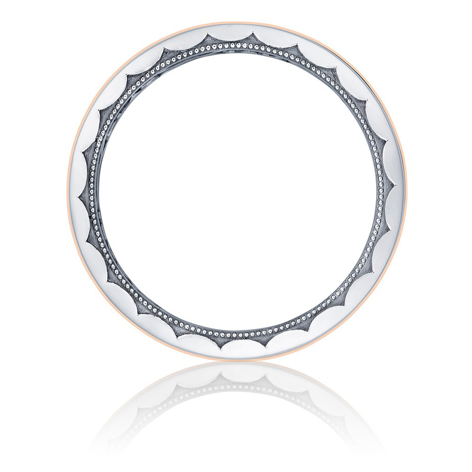135-6RH Platinum Tacori Sculpted Crescent Wedding Ring