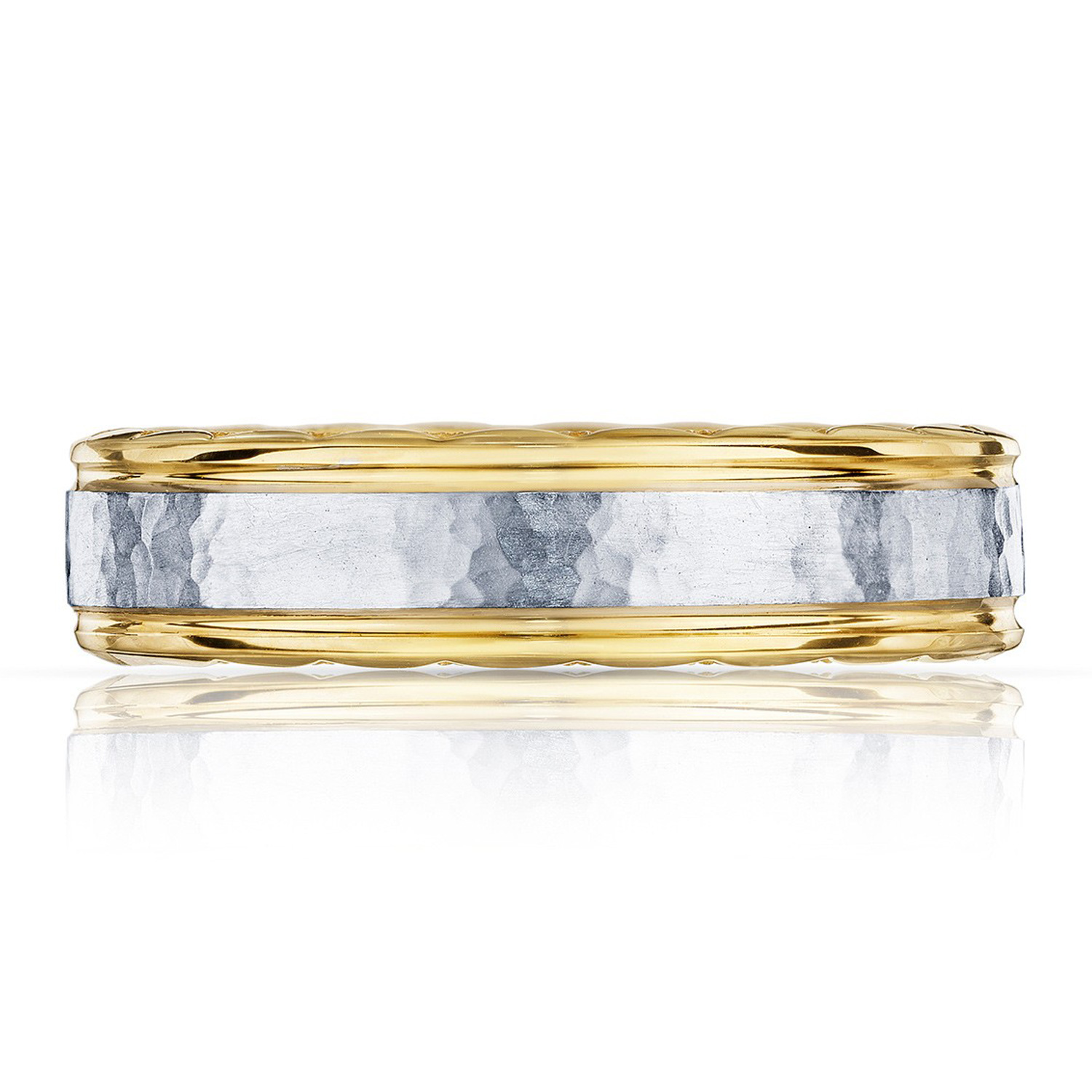 135-6YWH Platinum Tacori Sculpted Crescent Wedding Ring