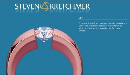 Kretchmer Platinum USH Tension Set Ring Alternative View 1