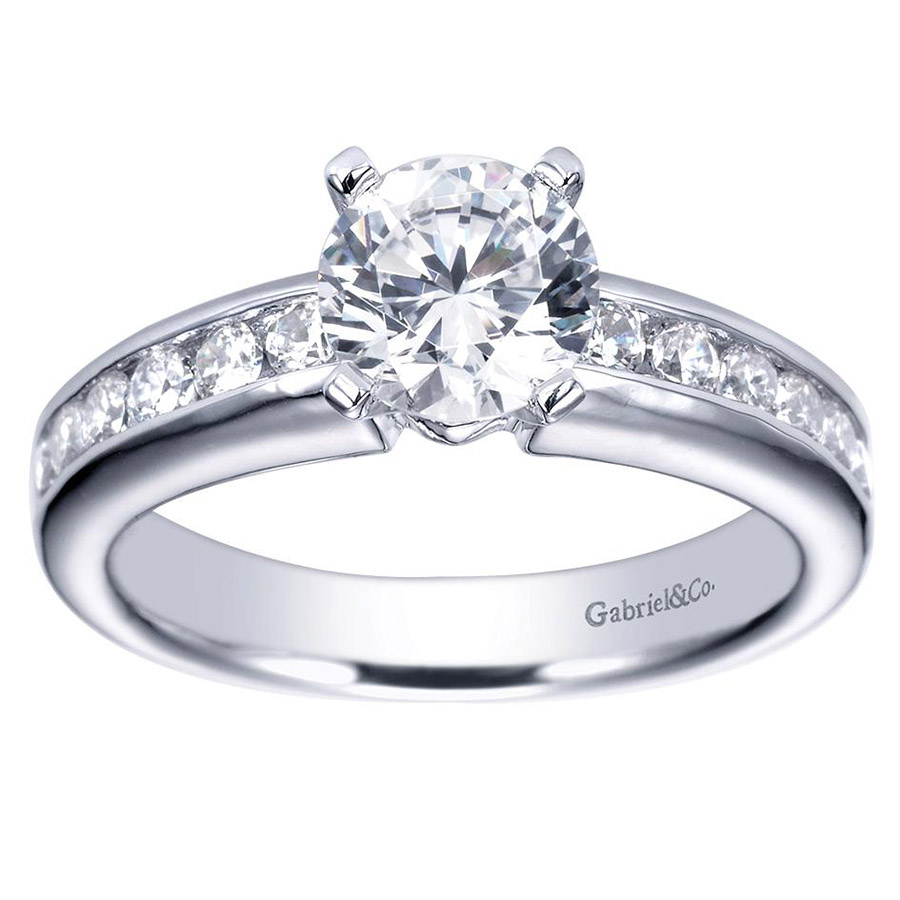 Gabriel Platinum Contemporary Engagement Ring ER3986PT3JJ