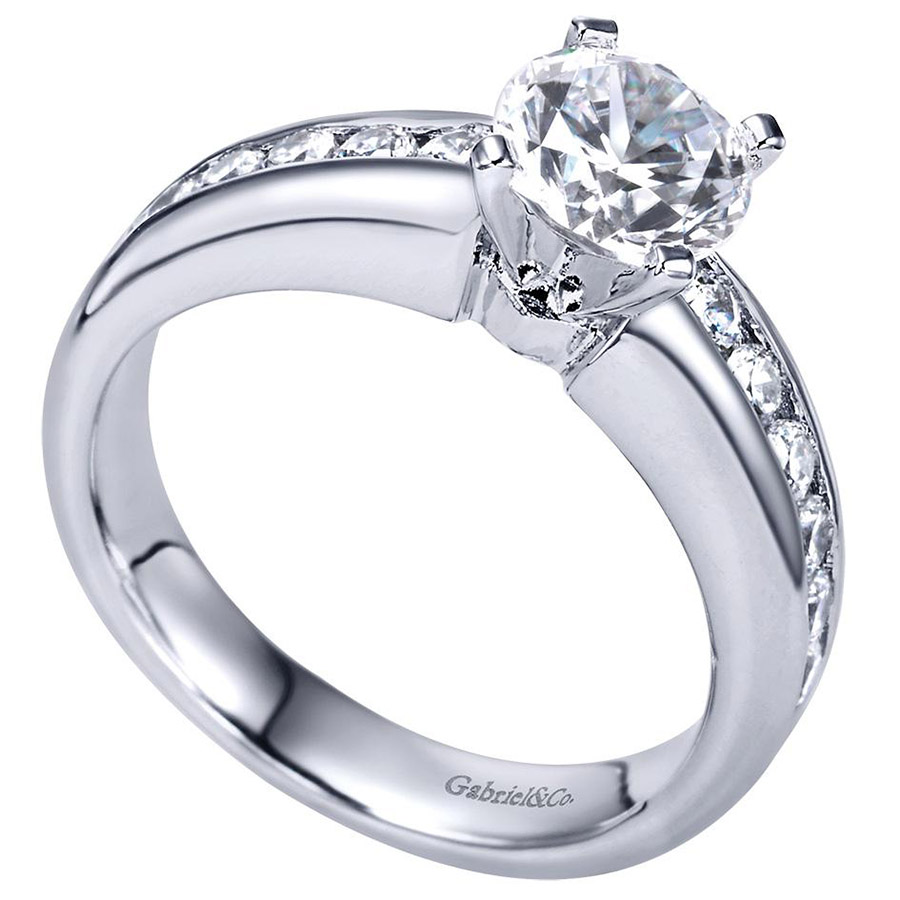 Gabriel Platinum Contemporary Engagement Ring ER3986PT3JJ