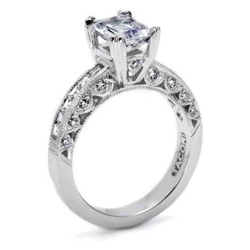 Tacori Crescent Platinum Engagement Ring HT2273SOL12