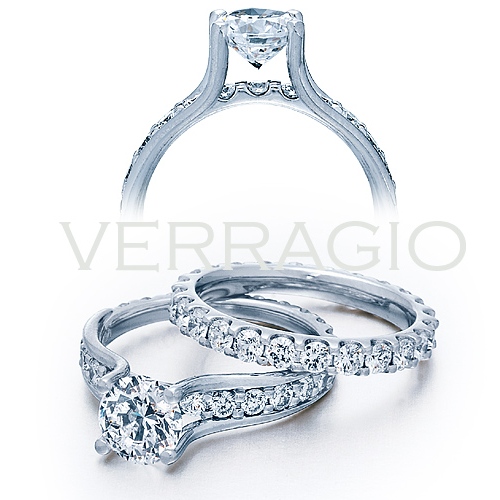 ENG-0349 Verragio 18 Karat Classico Engagement Ring Alternative View 1