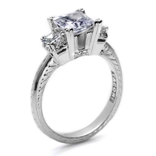 Tacori Hand Engraved Platinum Engagement Ring HT2329 Alternative View 1