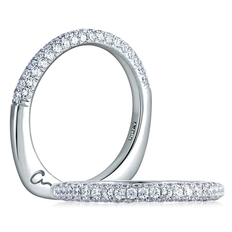 A.JAFFE Signature 14 Karat Diamond Wedding Ring MRS307 / 48