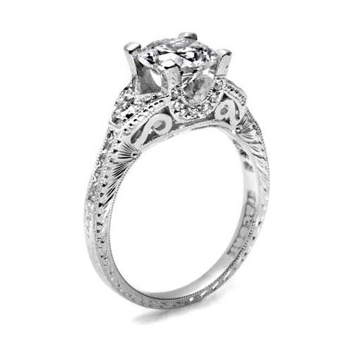 Tacori Hand Engraved 18 Karat Engagement Ring HT2330 Alternative View 1