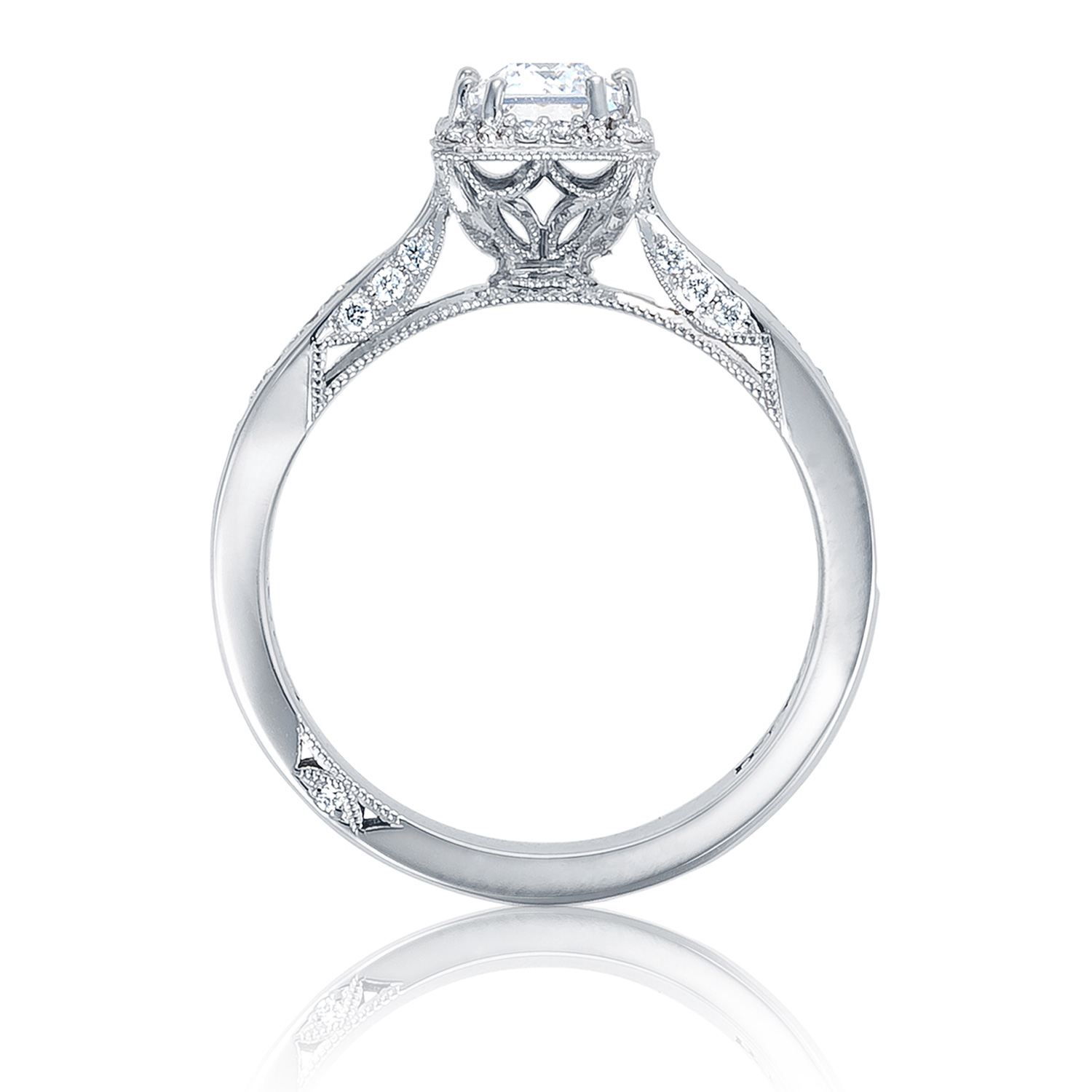 2646-25EC7X5 Platinum Tacori Dantela Engagement Ring