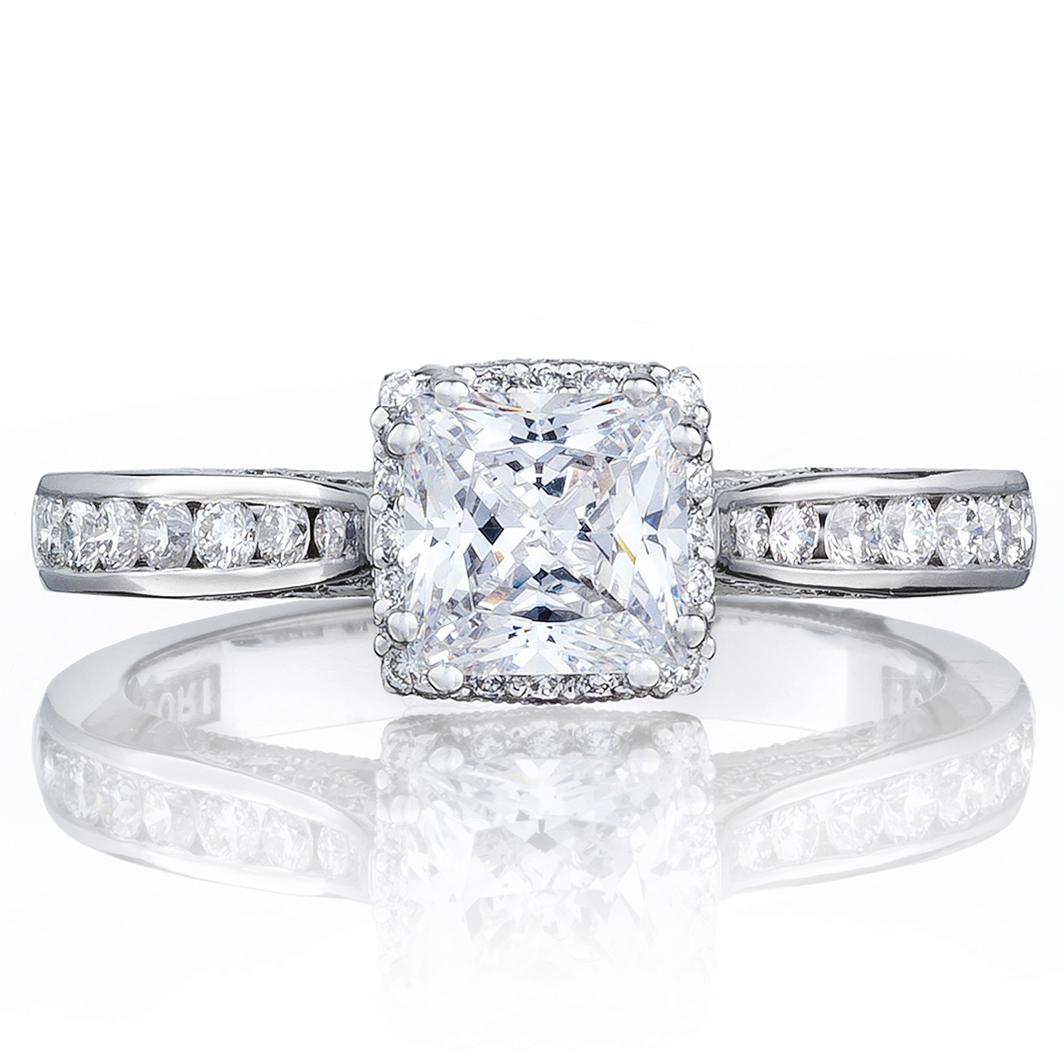 2646-25PR55 Platinum Tacori Dantela Engagement Ring