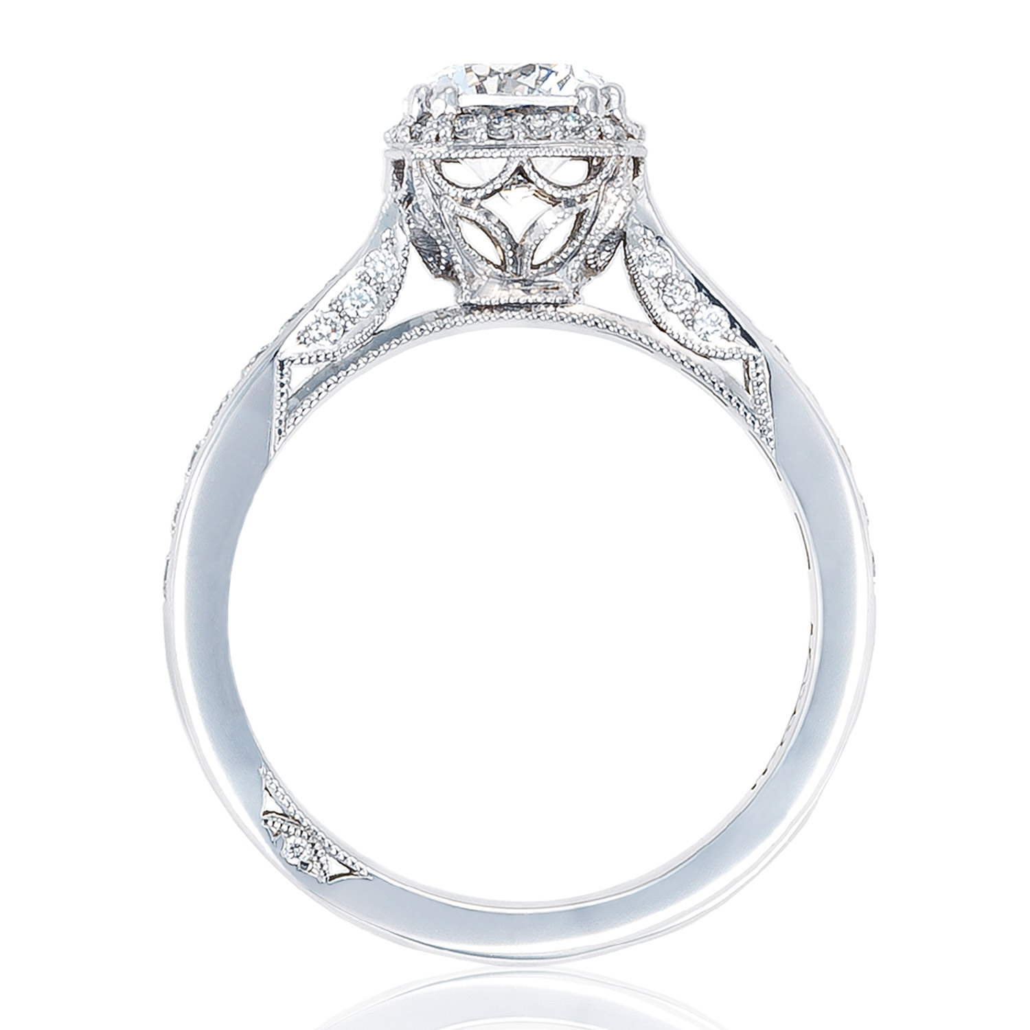 2646-25RDC65 Platinum Tacori Dantela Engagement Ring