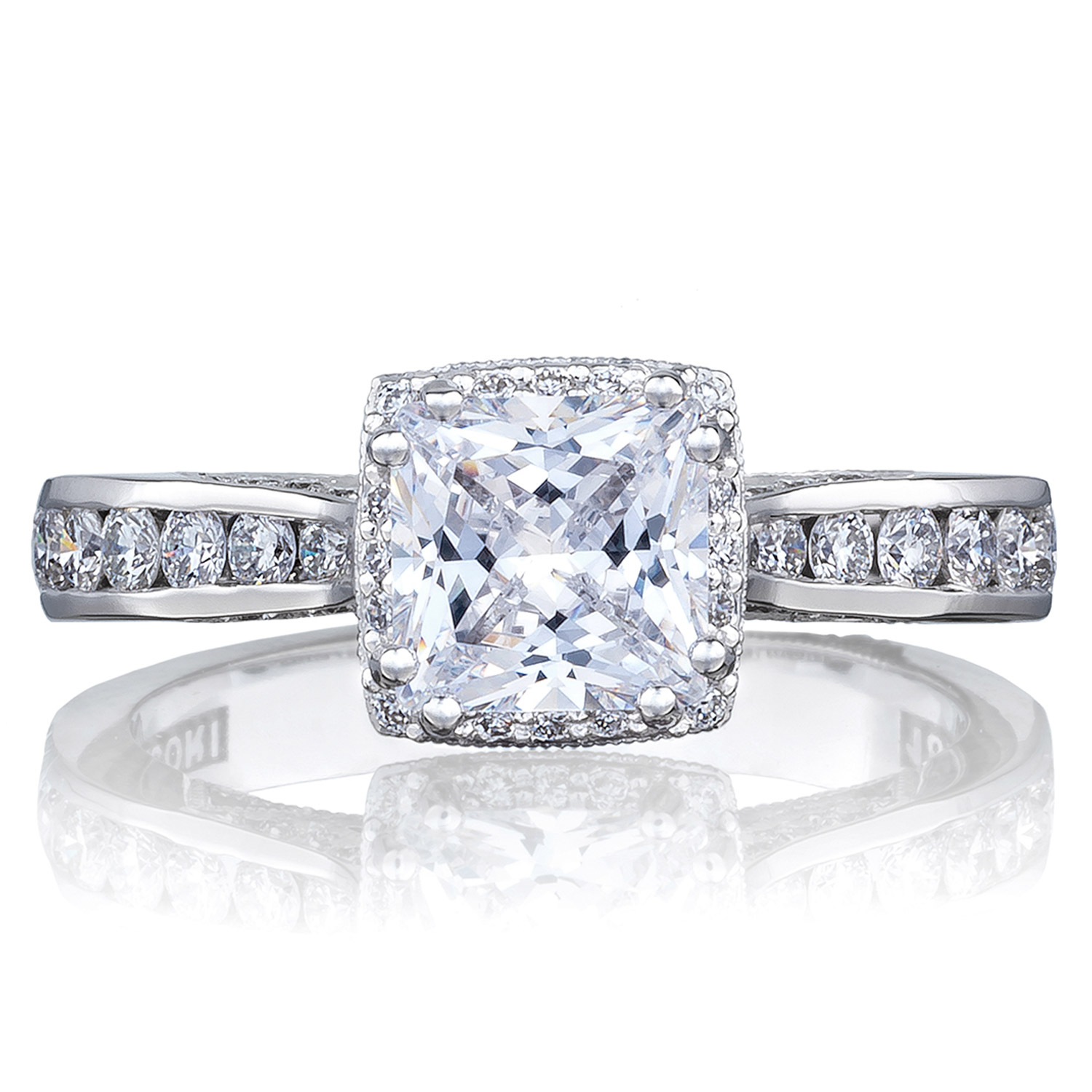 2646-3PR6 Platinum Tacori Dantela Engagement Ring