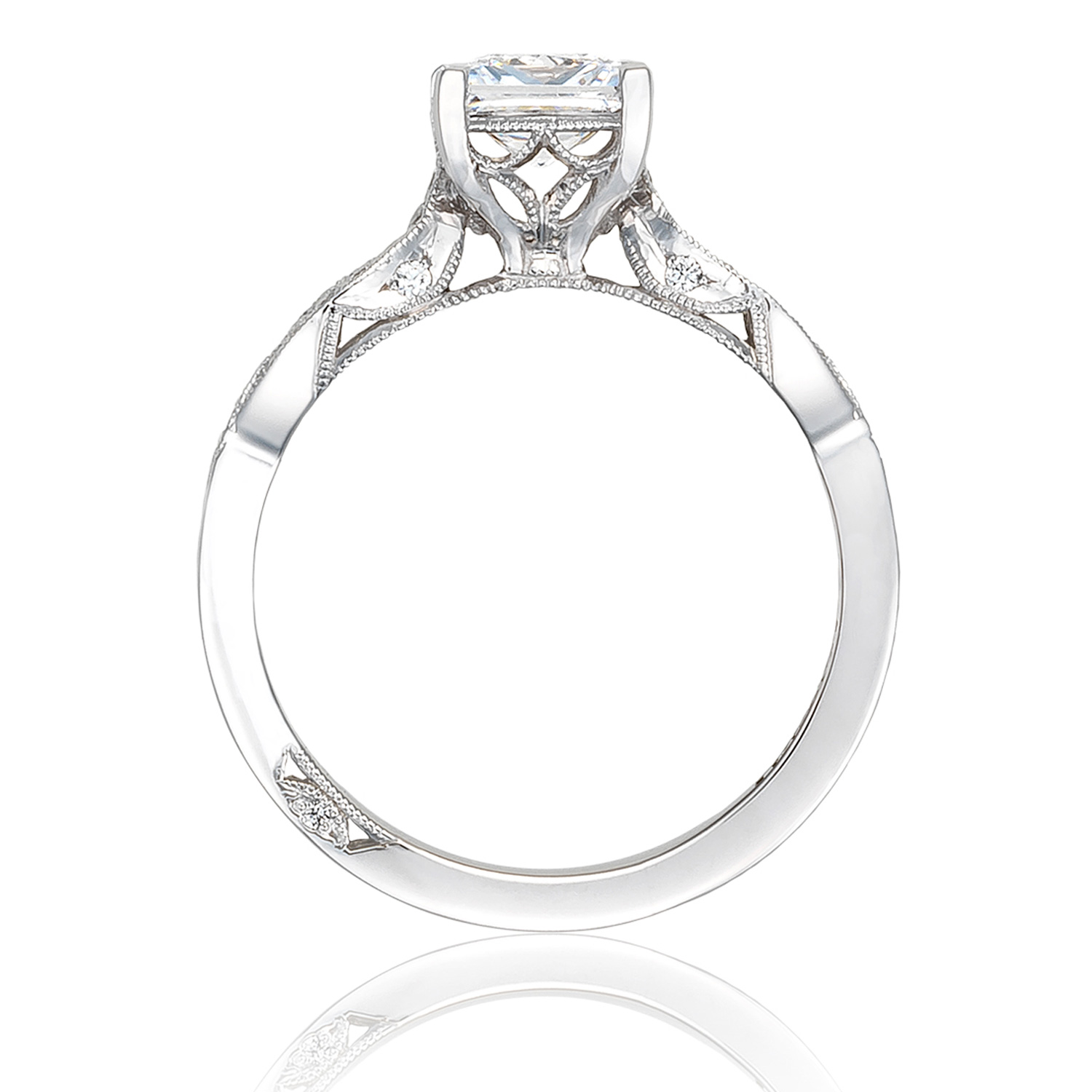 2648PR55 Platinum Tacori Ribbon Engagement Ring