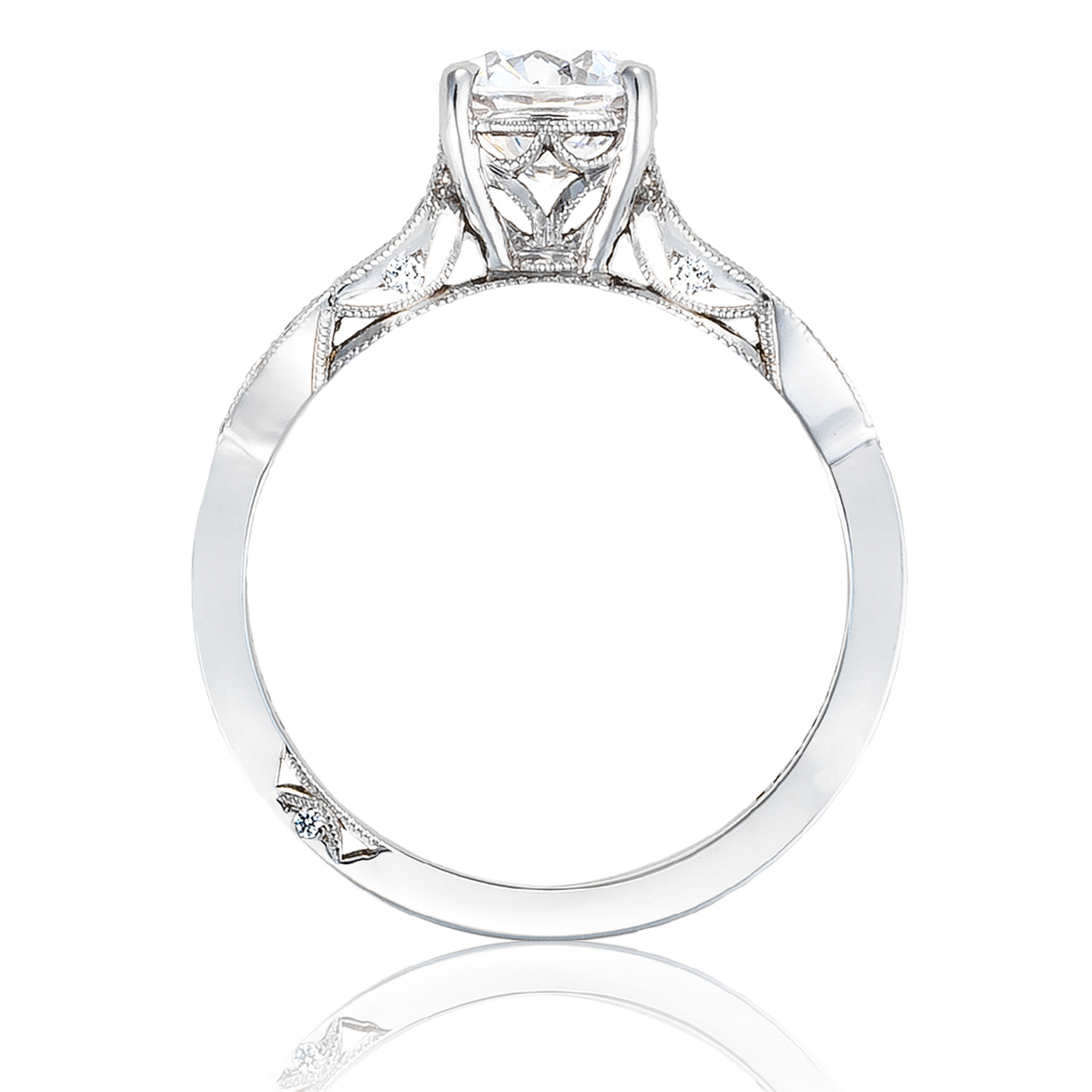 2648RD65 Platinum Tacori Ribbon Engagement Ring Alternative View 1