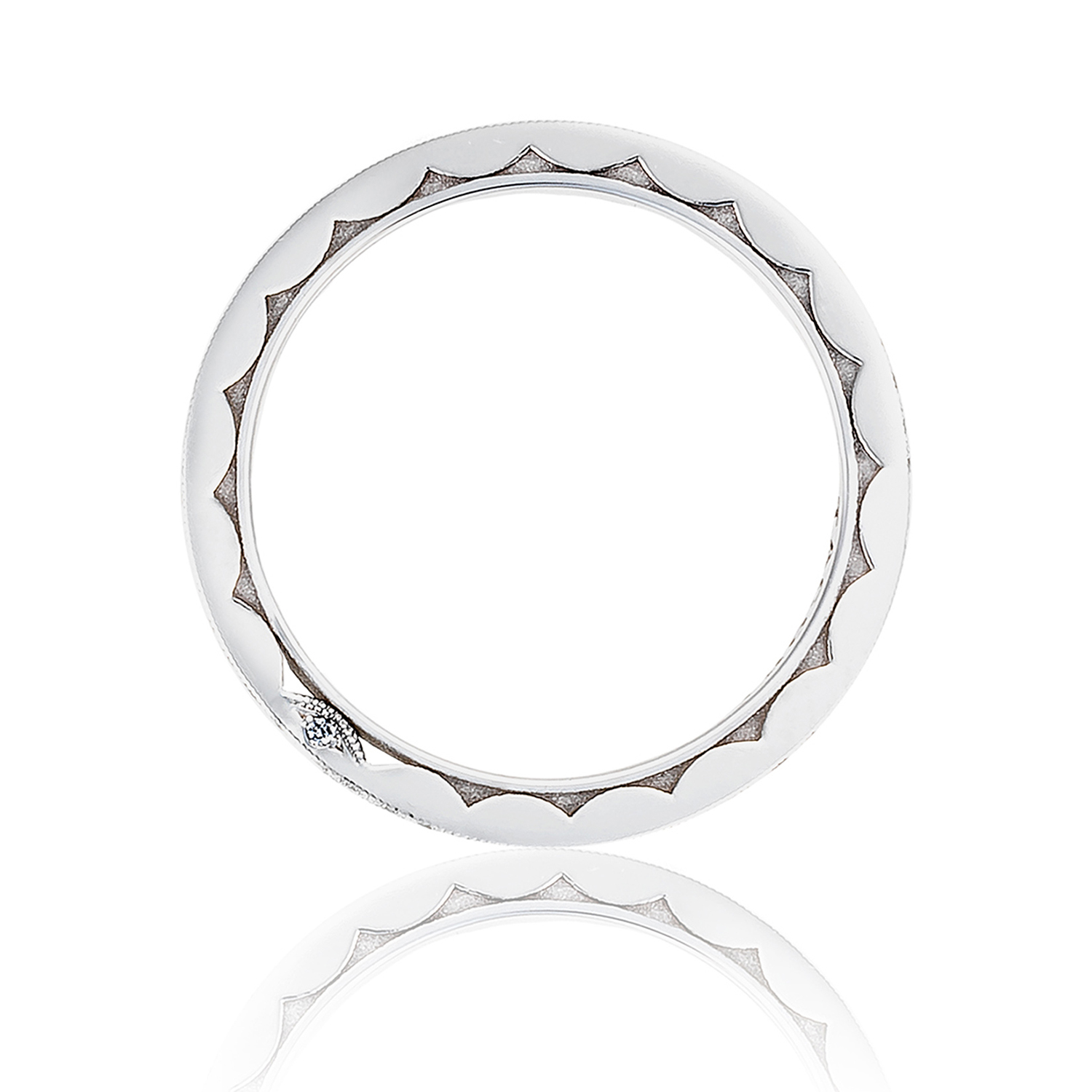 2649-15B Platinum Tacori Sculpted Crescent Diamond Wedding Ring Alternative View 1
