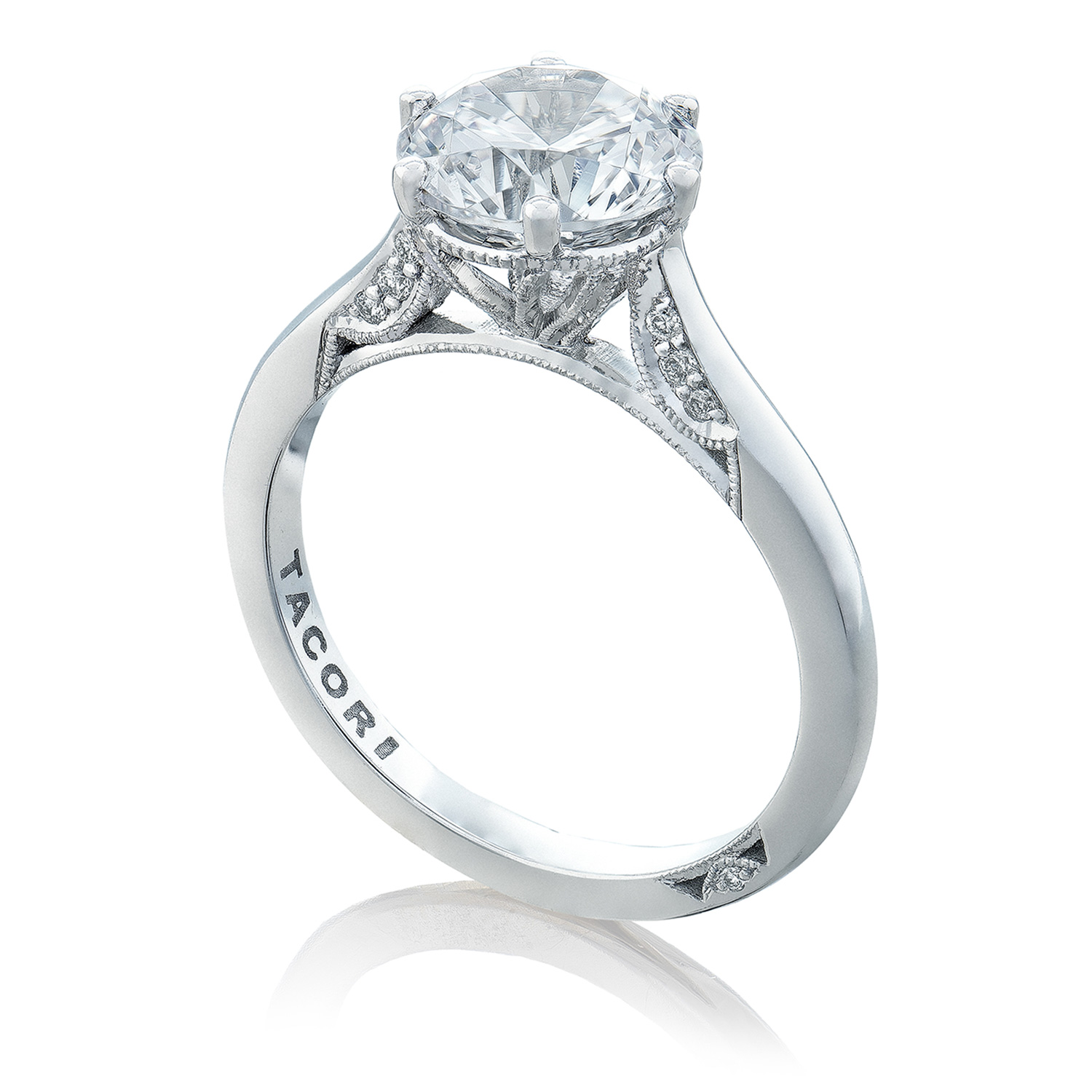2650RD8 Platinum Simply Tacori Engagement Ring