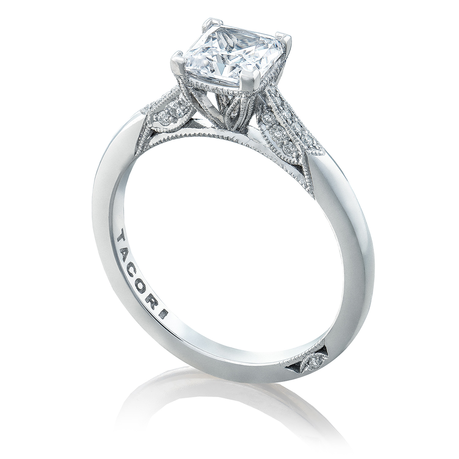2651PR55 Platinum Simply Tacori Engagement Ring Alternative View 2