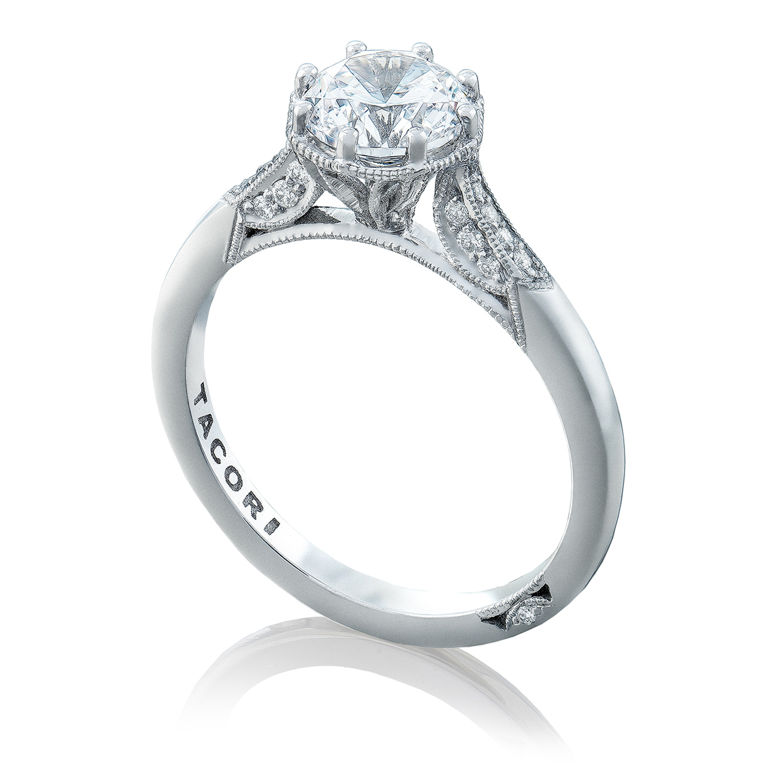 2653RD65 Platinum Simply Tacori Engagement Ring