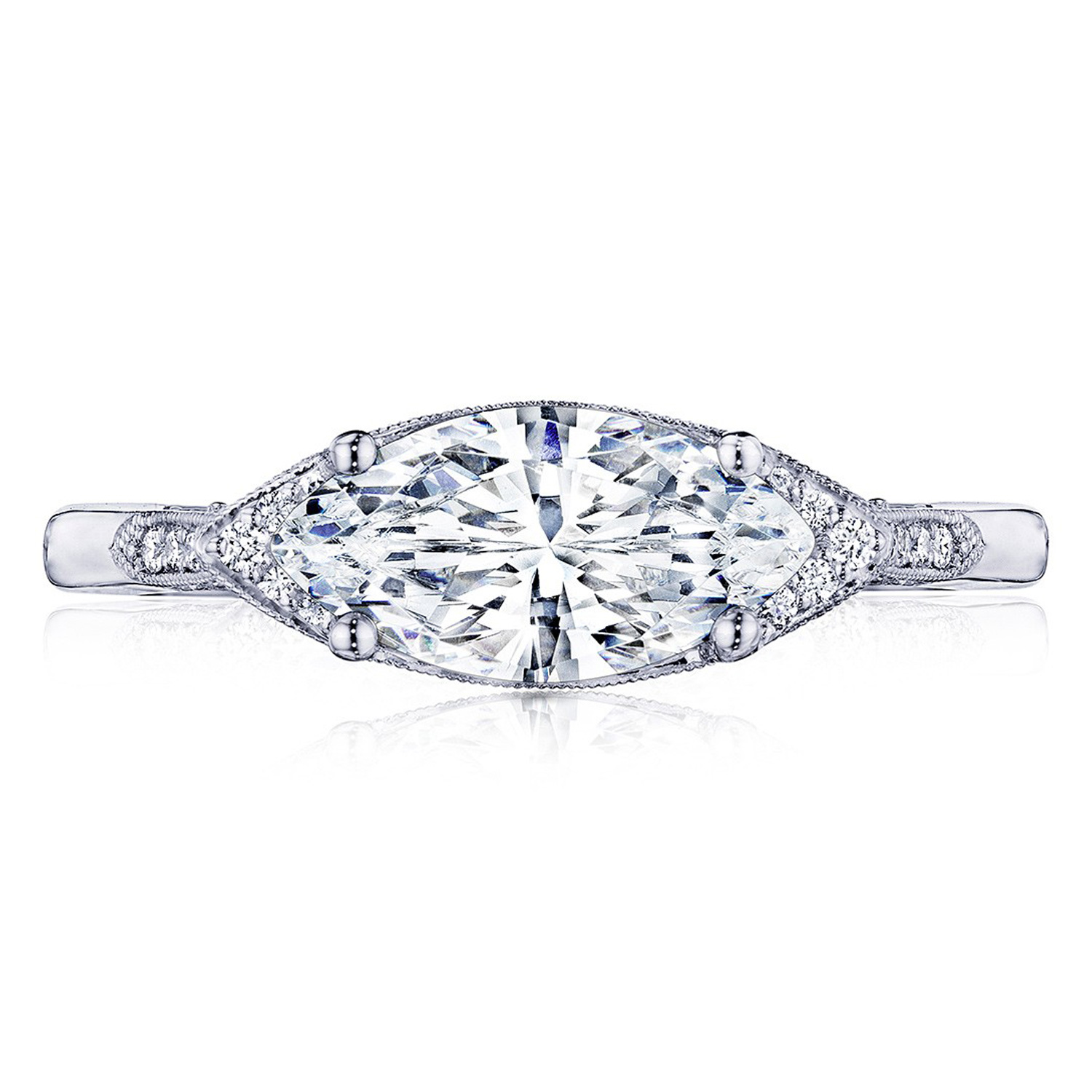 2655MQ11X55 Platinum Simply Tacori Engagement Ring
