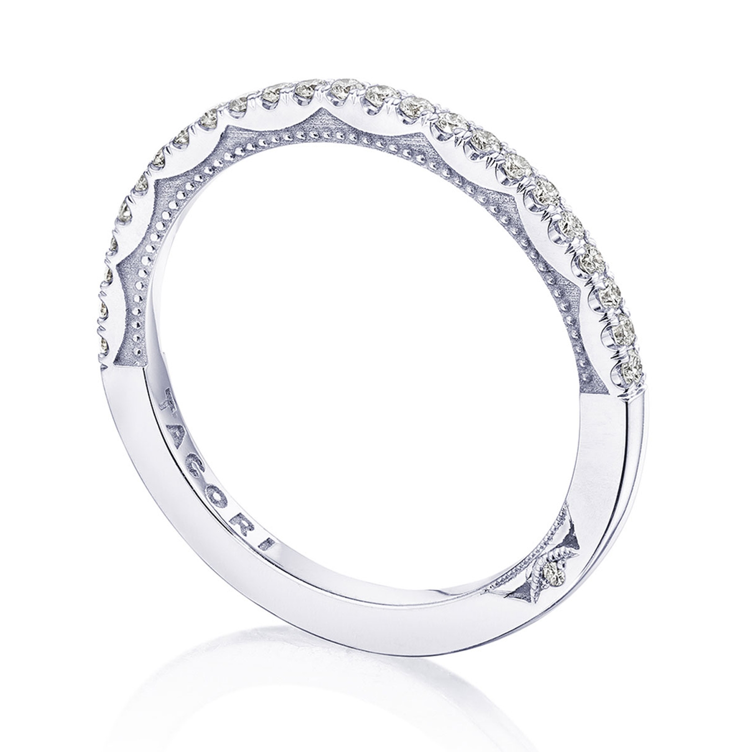 Tacori 266715B12W 18 Karat Sculpted Crescent Wedding Ring