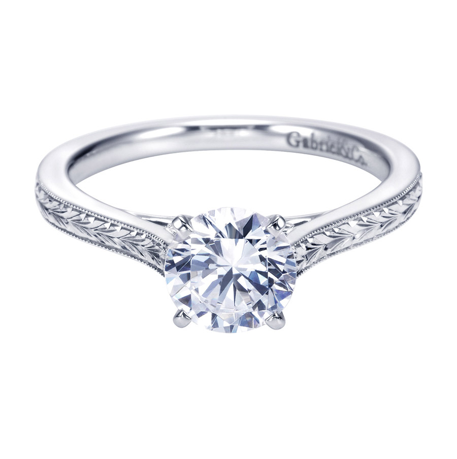 Gabriel Platinum Victorian Engagement Ring ER7222PTJJJ