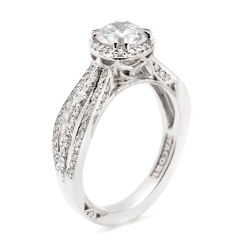 2641RDP65 Tacori Dantela Platinum Engagement Ring