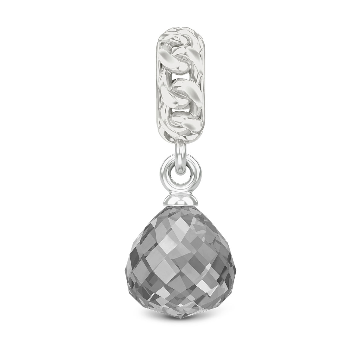 Endless Jewelry Jennifer Lopez Silver Bracelet Collection Grey Chain Drop Silver Charm 3181-2