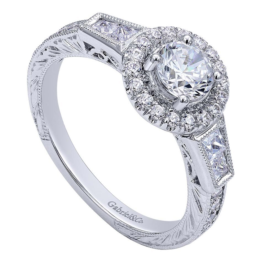 Gabriel 14 Karat Victorian Engagement Ring ER99064W44JJ