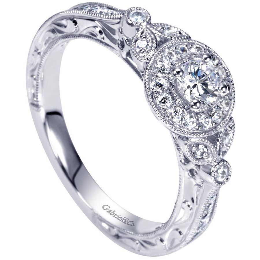 Gabriel 14 Karat Victorian Engagement Ring ER98711W44JJ