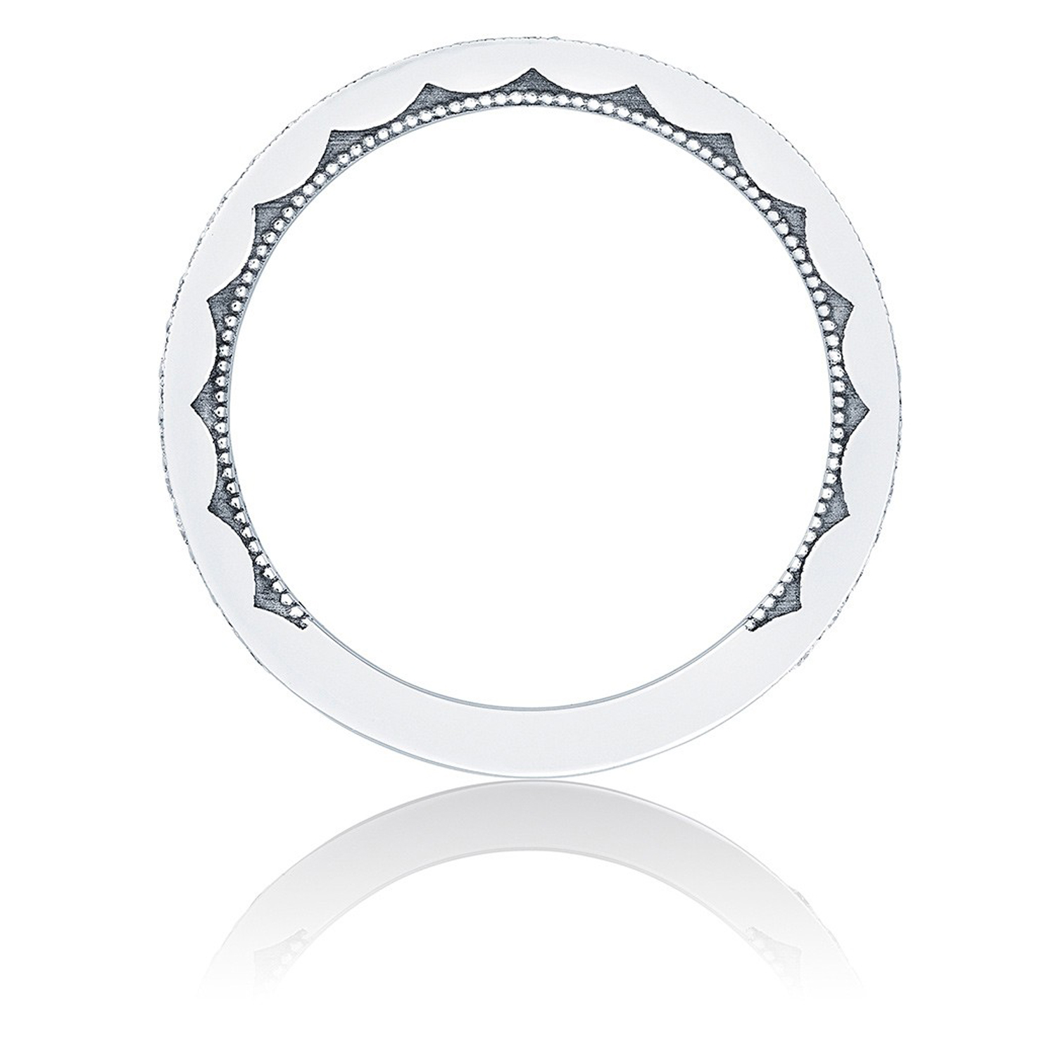 41-1534W Platinum Tacori Sculpted Crescent Diamond Wedding Ring