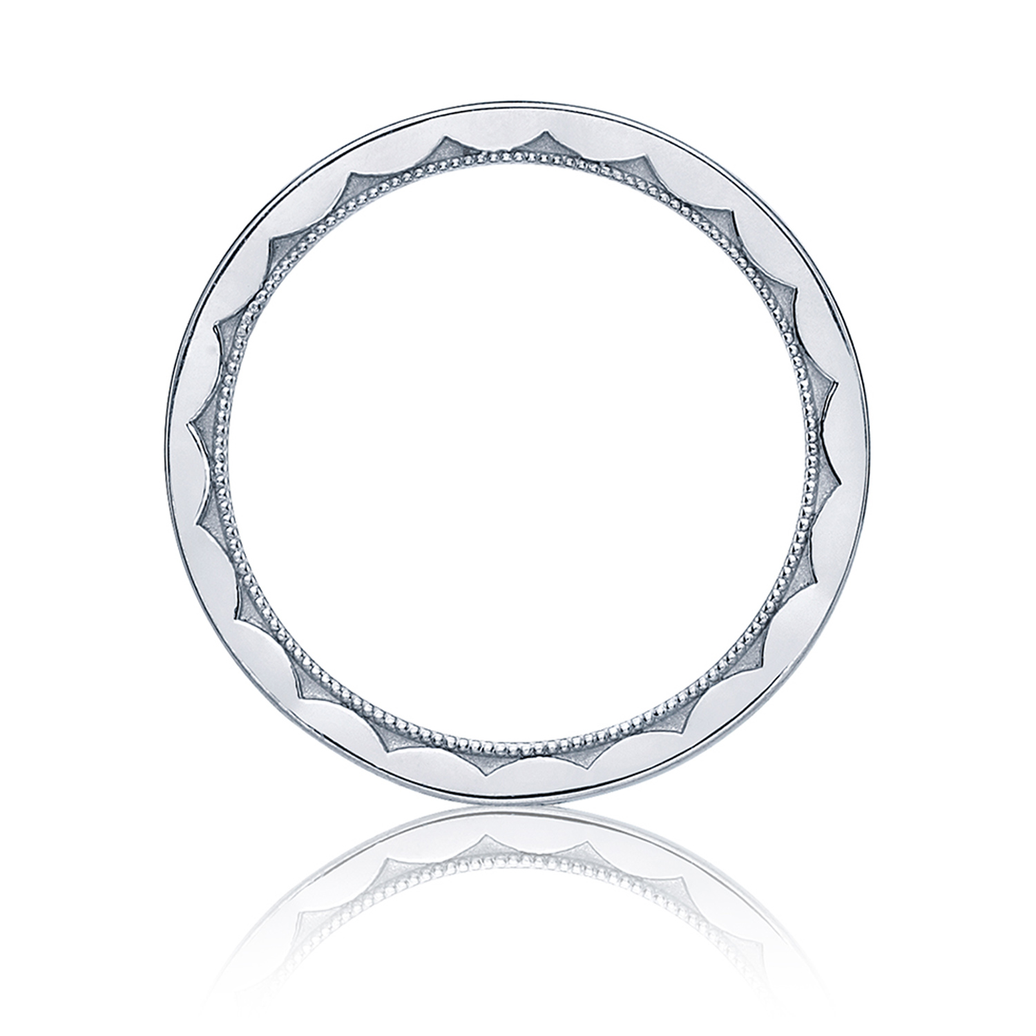 42-15ET Platinum Tacori Sculpted Crescent Diamond Wedding Ring Alternative View 1
