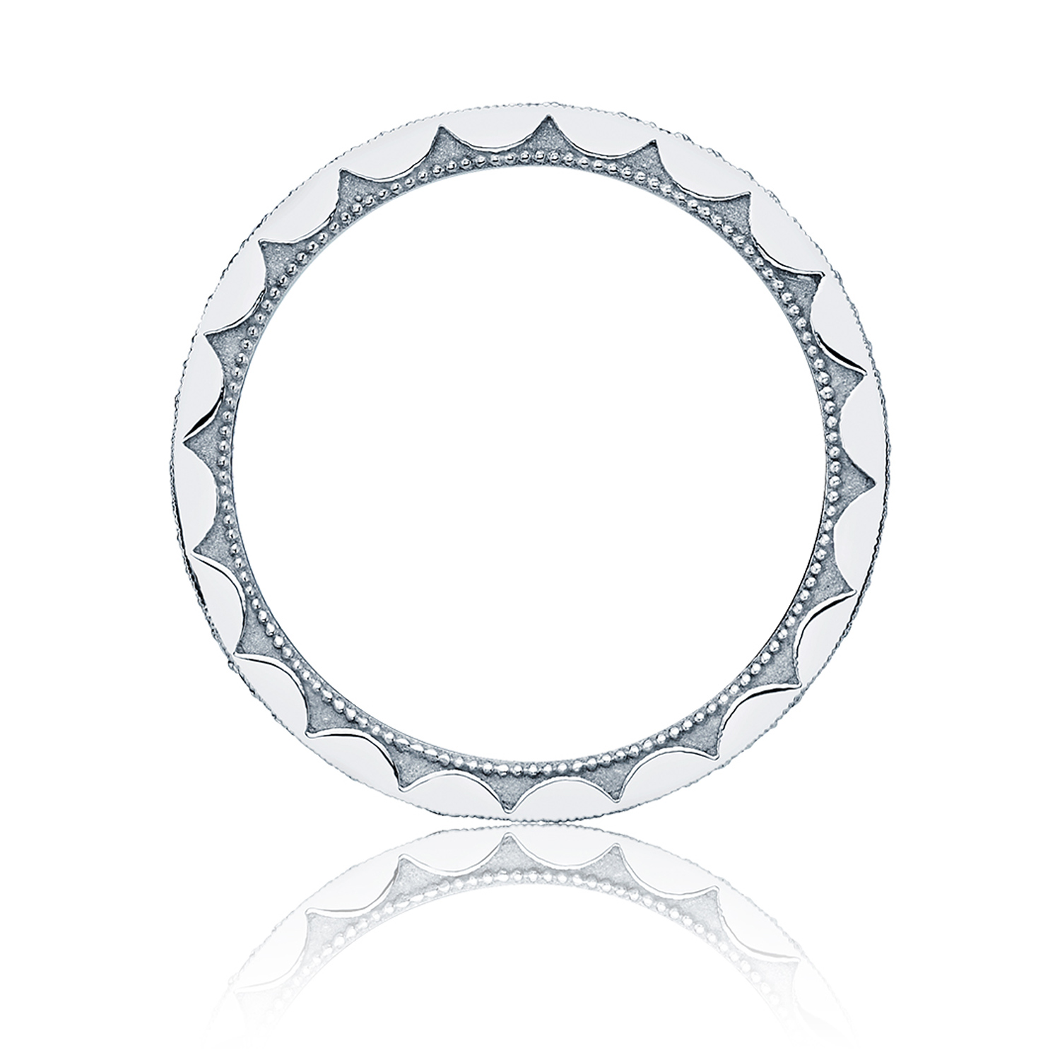 43-15ET Platinum Tacori Sculpted Crescent Diamond Wedding Ring