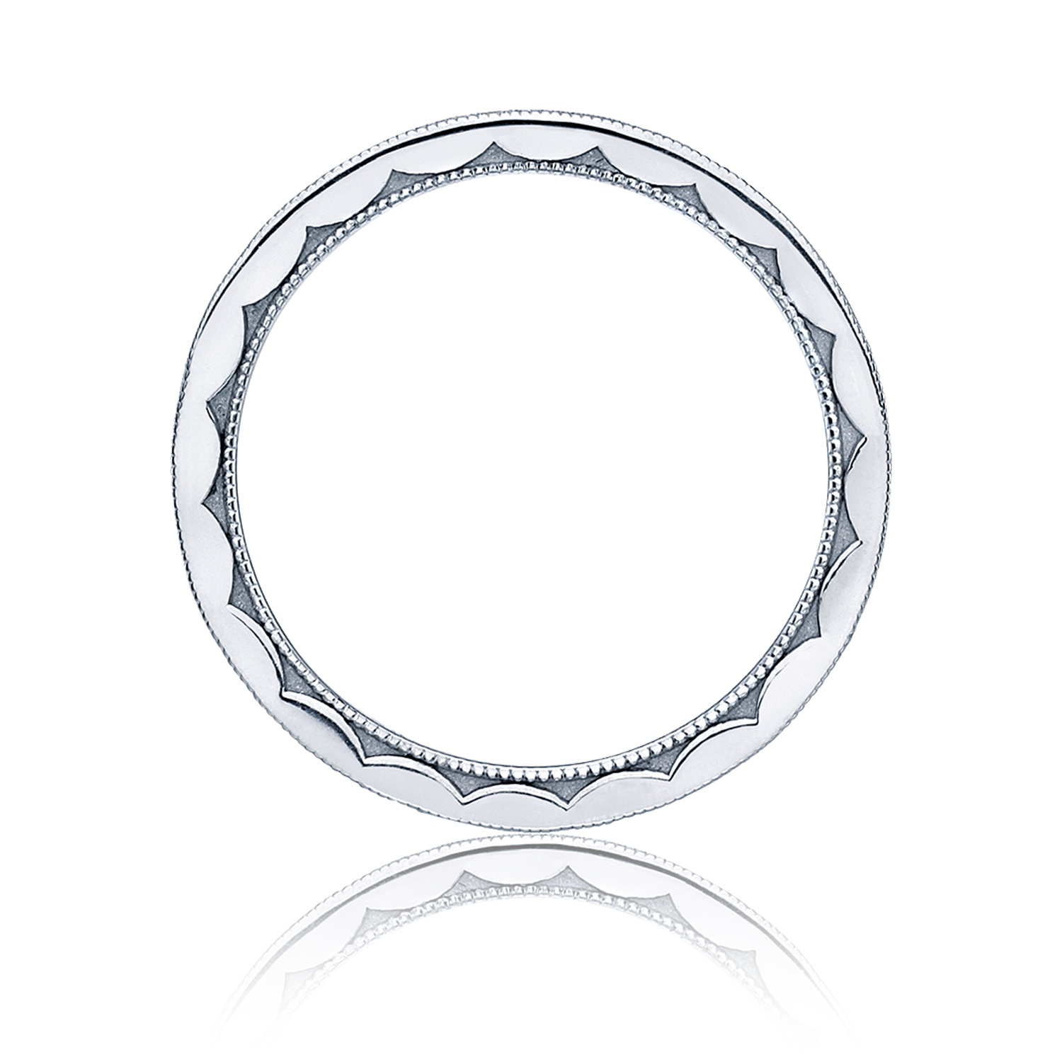 44-15ET Platinum Tacori Sculpted Crescent Diamond Wedding Ring Alternative View 1