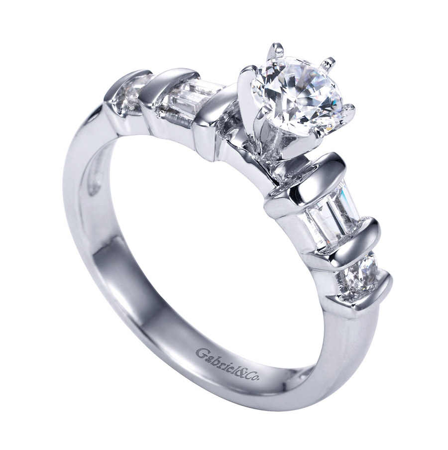 Gabriel Platinum Contemporary Engagement Ring ER2693PT3JJ