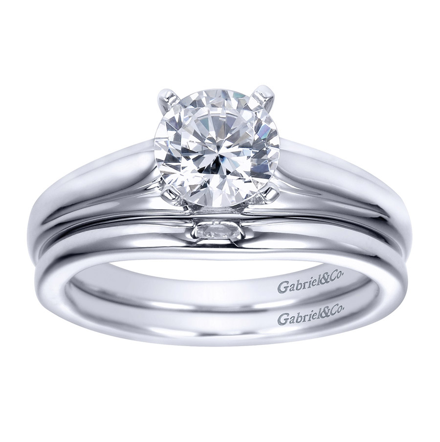 Gabriel Platinum Contemporary Engagement Ring ER8075PTJJJ