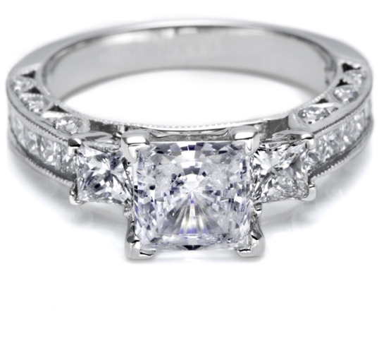 Tacori Crescent Platinum Engagement Ring HT243012