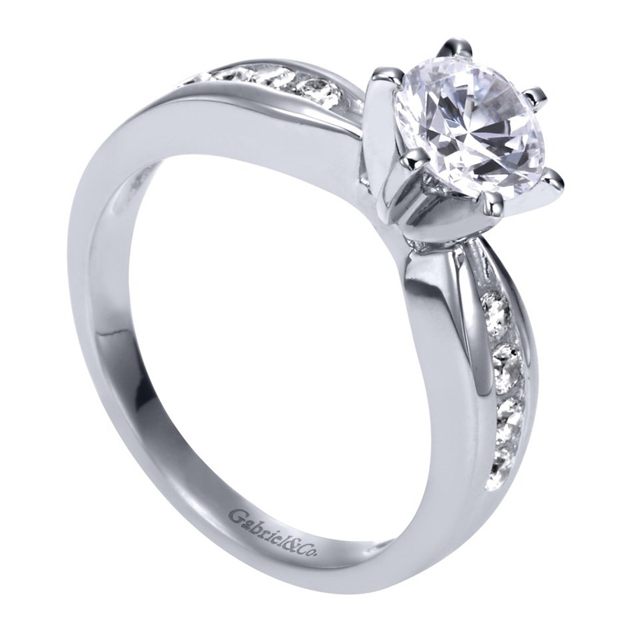 Gabriel Platinum Contemporary Engagement Ring ER1726PT3JJ