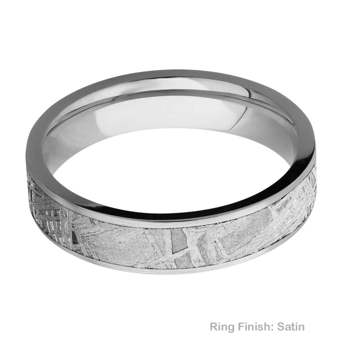 Lashbrook 5F14/METEORITE Titanium Wedding Ring or Band