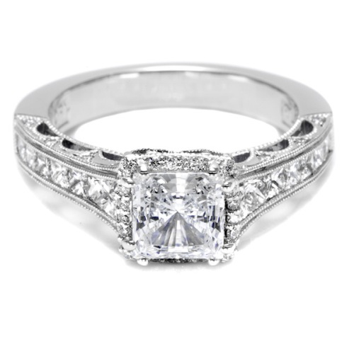 Tacori Crescent Platinum Engagement Ring HT2515PR612X