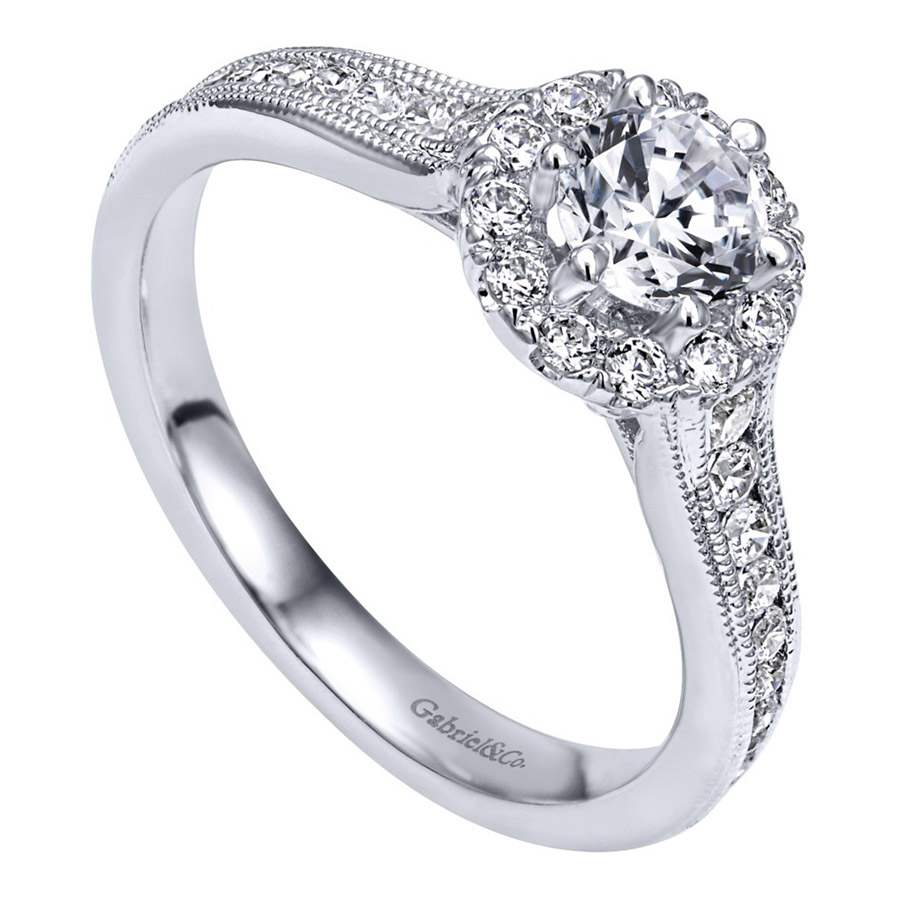 Gabriel 14 Karat Victorian Engagement Ring ER910165W44JJ