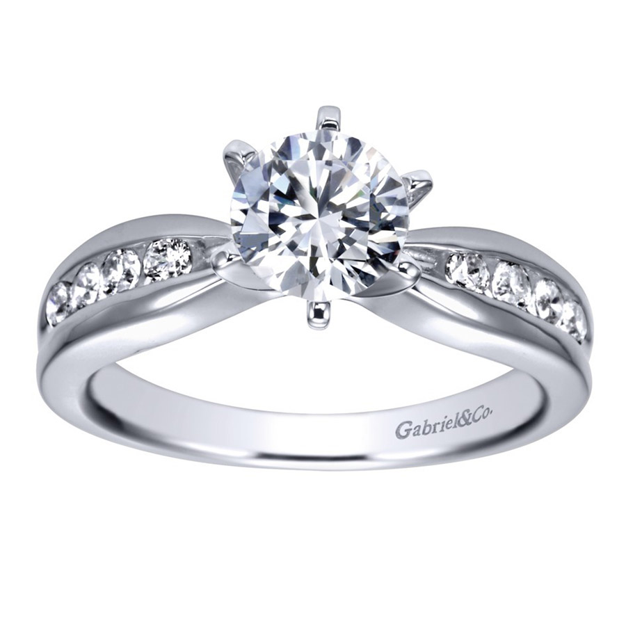 Gabriel Platinum Contemporary Engagement Ring ER1726PT3JJ