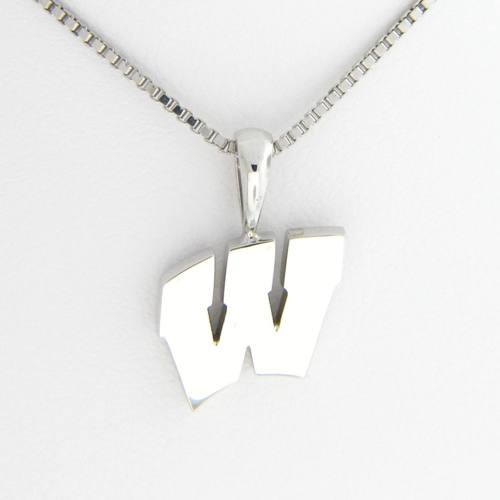 University of Wisconsin Motion "W" Platinum Pendant Sm