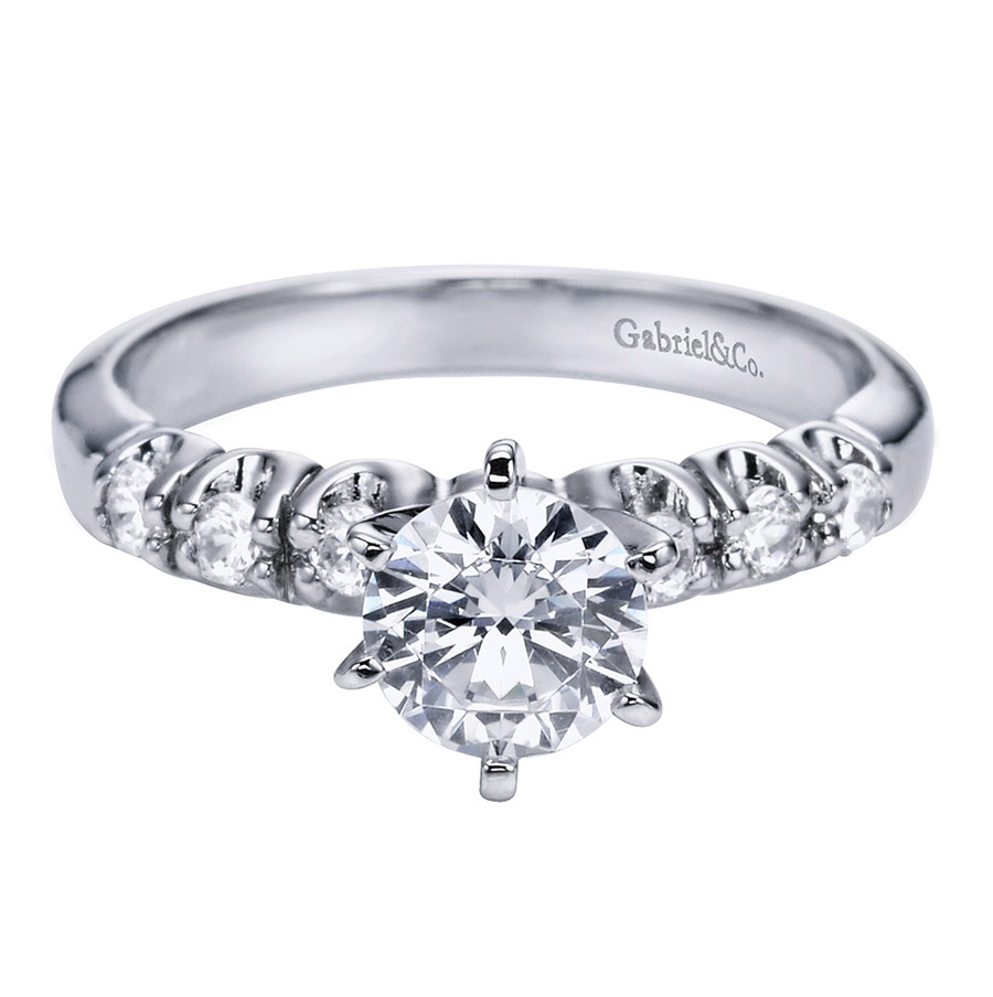 Gabriel Platinum Contemporary Engagement Ring ER1718PT3JJ