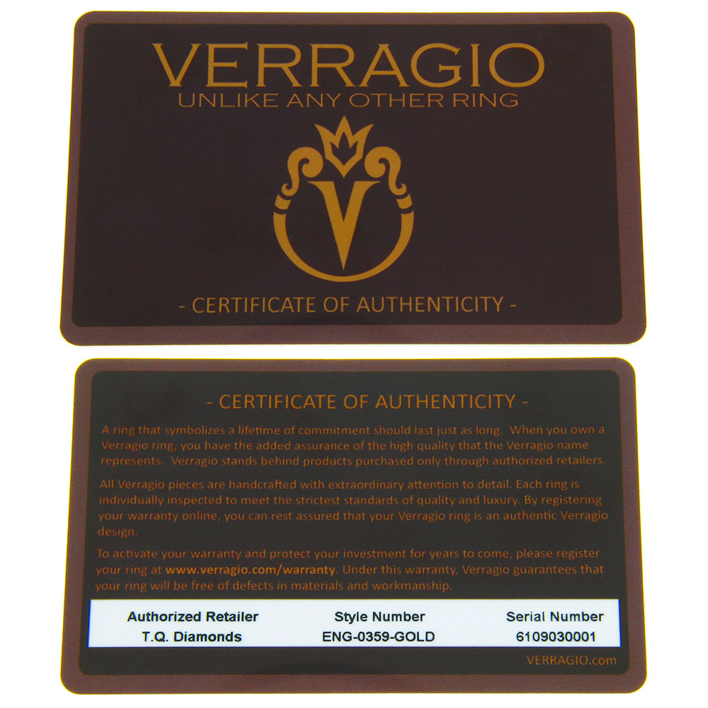 Verragio Eterna-4024 Platinum Wedding Ring / Band Alternative View 3